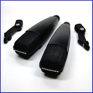 2 SENNHEISER MD421-N-4 vintage dynamic cardioid microphones + XLR adapter cables