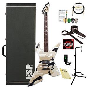 ESP EMAXRPRBDC Max Cavalera Signature Series Reaper Electric Guitar, Black Desert Camo Satin