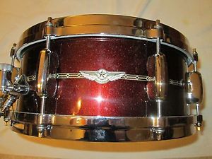 TAMA STAR BUBINGA SNARE 5.5X14  BURGUNDY METALLIC FINISH WITH INLAY-BEAUTIFUL!!!