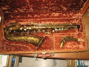 1937 BUESCHER "ARISTOCRAT" ALTO 90% ORIG LAC.ALL NEW PADS, PERFECT CLASSICAL SAX