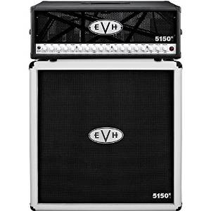 EVH 5150 III 100W Guitar Tube Head Black with 5150 III 412 Guitar Cab Ivory