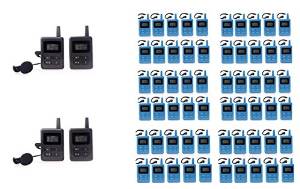 Digital wireless audio tour guide system for Church and Guiding and Audio conference (4 transmitter + 100 receivers)