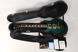 Gibson USA Les Paul Standard Double Cut Plus Trans Green w/HardCase Used #U198