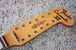 1967 Fender Coronado XII guitar neck bound block rosewood