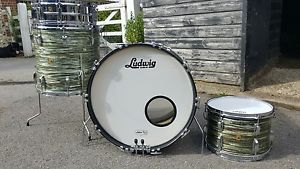 Vintage Ludwig 1964 Super Classic Blue Oyster Pearl W Original Supraphonic Snare