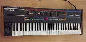 ROLAND JUNO 106 Analog Synth (Pro Serviced) w/ Kiwi Upgrade & Walnut end cheeks