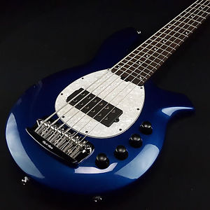 Ernie Ball Music Man Bongo 6 String Bass H Blue Pearl w/ Case