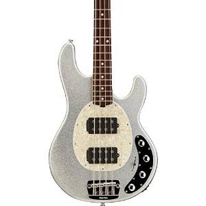 Ernie Ball Music Man Stingray HH Electric Bass Guitar Silver Sparkle