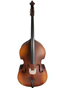 Double Bass, 4/4 size, half-carved, lefthand brown-matte new