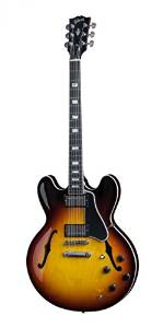 2015 Gibson ES-335 Semi-Hollowbody Electric Guitar, Gloss Sunset Burst Finish
