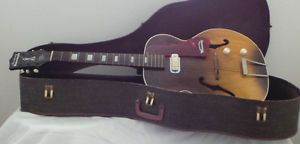 Vintage Harmony Hollywood Electric Guitar w/orig/case & Kay m/703 amp/both 1960s