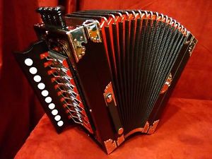 NEW Weltmeister Diatonic Button Accordion Melodeon Cajun Black D LMMH 10 / 2