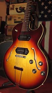 Vintage 1969 Gibson ES-125 TDC Hollowbody Electric Guitar Sunburst w/ Orig Case