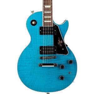 Gibson USA LPSIGCURC1 Solid-Body Electric Guitar, Caribbean Blue