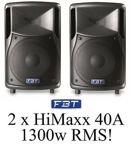 2x FBT HiMaxx 40A 1300wRMS pair PA Package deal EX-Plasa DJ Band Club Pub Singer