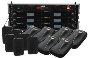Shure BLX14R/HS-09 6 Pack Wireless EarSet Mic System with VRL Power Supply