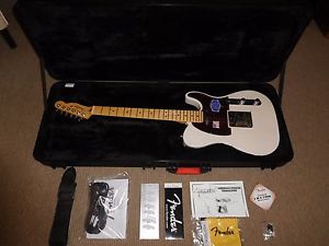 FENDER USA 2014 TELECASTER ASH DELUXE NEW SERIES WHITE BLONDE NEAR MINT