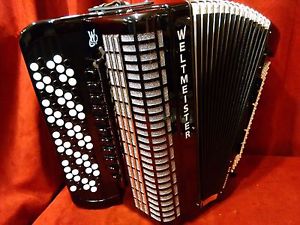 NEW Weltmeister Chromatic Button B Accordion CBA Romance 874 Black LMMH 87/120