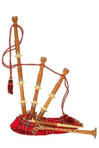 Bagpipe Half Size, Satinwood, Tartan Cvr (Package Of 3)
