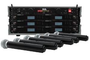 Shure BLX24R/SM58 6 Pack Wireless Handheld Mic System with VRL Power Supply