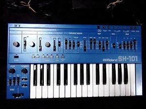 BLUE Vintage ROLAND SH-101 Analog Synthesizer perfect working w/adapter sh101
