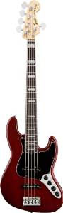 Fender American Deluxe Jazz Bass® V (Five String), Wine Transparent, Rosewood Fretboard