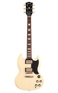 Gibson Custom Shop SGSR4VOCWNH1 SG Standard Reissue Stopbar VOS Solid-Body Electric Guitar, Classic White