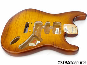 *Fender American Select Flame Maple Strat BODY USA Stratocaster Tobacco #378