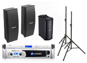 Bose 402 II Loudspeakers Bose Pro Audio Portable Sound System Package Crown XLS2000 Amplifier
