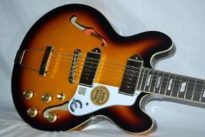 EPIPHONE CASINO, HOLLOWBODY WITH P-90 PICKUPS, VSB FINISH, Int'l Buyer Welcome