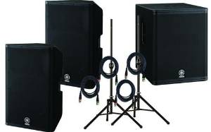 Yamaha DXR15 Pair and DXS12 Sub PA Pro Package