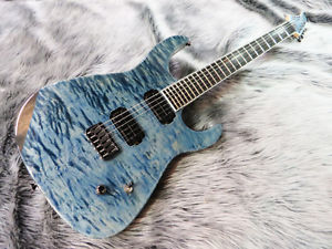 New Caparison Dellinger II FX-QMM CL-ML50 Quilted Maple/Mahogany TransBlue