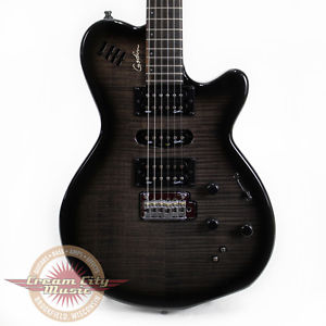Brand New Godin xtSA Leaftop Electric Guitar in Transparent Black