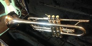 B&S Challenger Model 3137 Sterling Silver Bell Trumpet & Case -Very nice overall