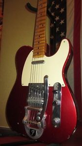Original Fender Custom Shop Telecaster 50's Relic Red W/Center Pocket Tweed Case