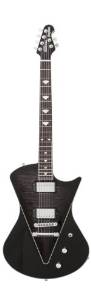 Ernie Ball Music Man Armada 750-Y2-20-00-CS-CR Armada Electric Guitar, Flame Top Translucent Black Burst