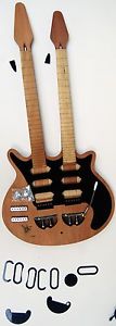 QUEEN BRIAN MAY RED SPECIAL GUITAR ONLY WOOD 4 ACCURATE REPLICA RARE DOUBLE NECK