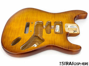 *Fender American Select Flame Maple Strat BODY USA Stratocaster Tobacco #363