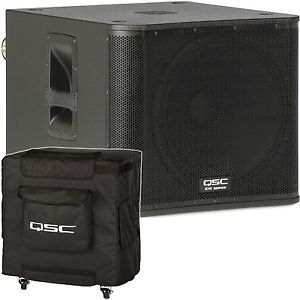 QSC KW181 Powered 18" Subwoofer with 1000w Internal Power Amplifier and Cover