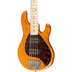 Music Man Stringray 5 HH Electric Bass Guitar Transparent Gold Maple Fretboard