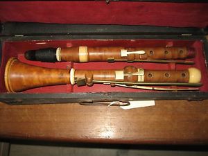 ANTIQUE BOXWOOD CLARINET, KEY OF Bb, JOHN PARKER, LONDON, 1770 -1790, RESTORED