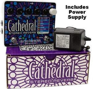 NEW Electro Harmonix Cathedral Stereo Reverb Guitar Pedal with Power Supply