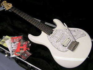 Free Shipping Used MUSICMAN Silhouette Special HSS / White / Rose ElectricGuitar