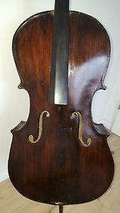 Cello, Violoncello ca. 1900, Zettel: Albin Ludwig Paulus Dresden