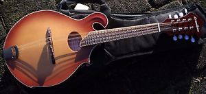 NEU Breedlove Sunburst  modern F-Style Folk Jazz Mandoline vollmassiv mit Tasche