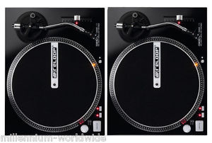 (2) RELOOP RP-2000USB - DIRECT DRIVE USB TURNTABLE w/OM BLACK CARTRIDGES RP-2000