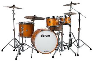 ddrum US STD 422 SA USA Maple Drum Set, 4 Piece Kit, Satin Amber