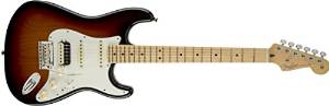 Fender American Deluxe Stratocaster HSS Shawbucker Solid-Body Electric Guitar, 3-Tone Sunburst