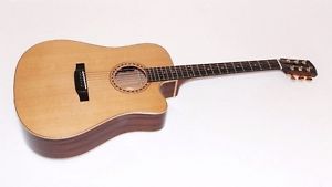Bedell THCE-17-G Dreadnought Acoustic Electric Cutaway Guitar w/ Gigbag