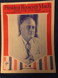 1965 President Roosevelt March Sheet Music